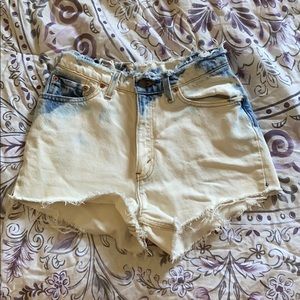 Distressed Levi High Waisted Shorts